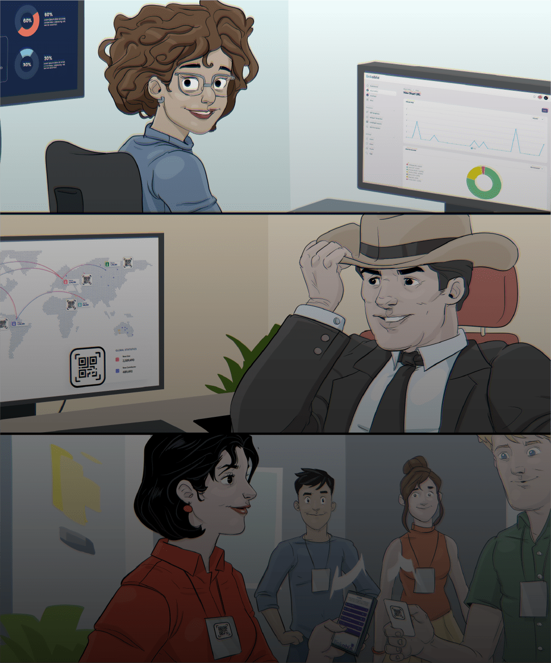 An icon showing multiple external partners (e.g., agencies, freelancers) accessing a centralized cloud or folder, symbolizing easy access to brand assets